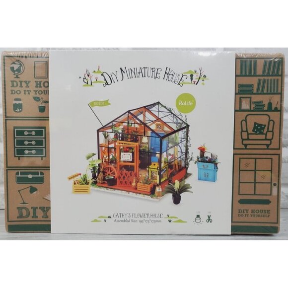 9" Cathy's Flower House DIY Miniature House LED Building Kit - Picture 1 of 6